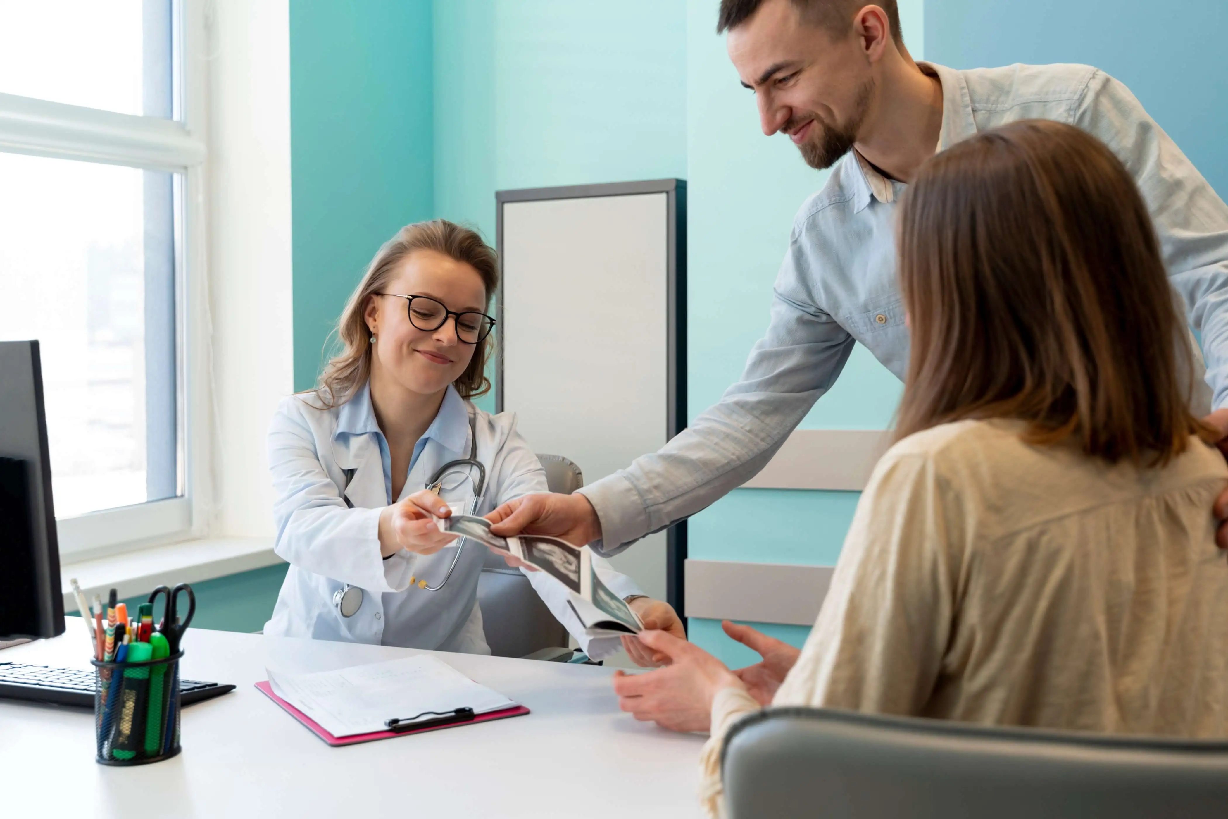 Doctor discussing health checkup results with patient